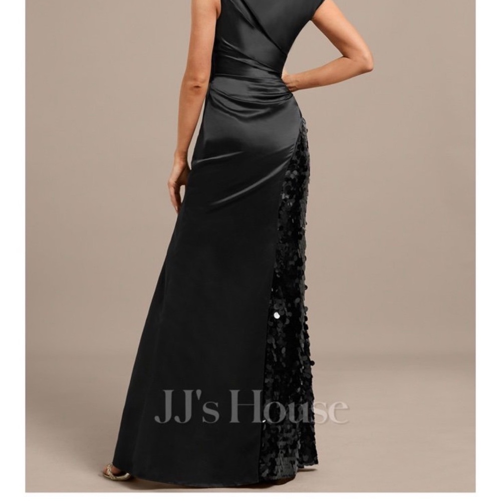 JJs House One Shoulder Black Sequin Dress - Picture 3 of 5